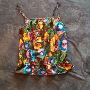 Psychedelic floral tank